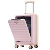 Vynxaria 3-Piece Hardshell Luggage Set with TSA Lock - Black Brown Carry-On Suitcases - 2 of 4