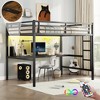 Metal Loft Bed Space-Saving, Noise Reduced - 4 of 4