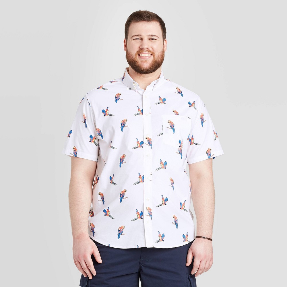 Men's Big & Tall Standard Fit Short Sleeve Button-Down Shirt - Goodfellow & Co Light Cream 3XB, Light Ivory was $19.99 now $12.0 (40.0% off)