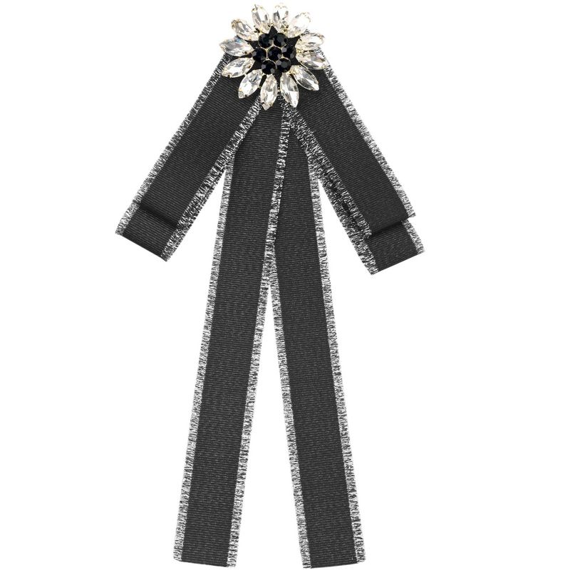 Elerevyo Women's Ribbon Brooches Elegant Bow Neck Tie 1 Pc, 1 of 5