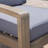 Christopher Knight Home Outdoor Wooden Side Table Set of 2 with Round Topiary for Patio Seating Area, Grey - 3 of 4