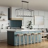 Modern Farmhouse Rectangular Chandelier, 6-Light Matte Black Pendant for Kitchen Island or Entryway - 4 of 4