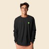 Dalix Alien Embroidered Cotton Classic Fit Long Sleeve Crewneck Tee Shirt Mens - 3 of 4