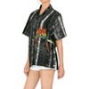 LA LEELA Button Down Shirt for Women Casual Summer Beach Party Dressy Colourful Blouses Short Sleeve Vacation Tops Hawaiian T Shirts - 3 of 4