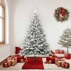 Christmas Tree Green with white flocked snow PVC and PE Large - 3 of 4