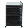 Cesicia 63.9" W Outdoor Kitchen Storage Island with Foldable Side Tabletop, Ample Storage Space, Bottle Opener for Outside BBQ, Patio, Dark Brown - 3 of 4
