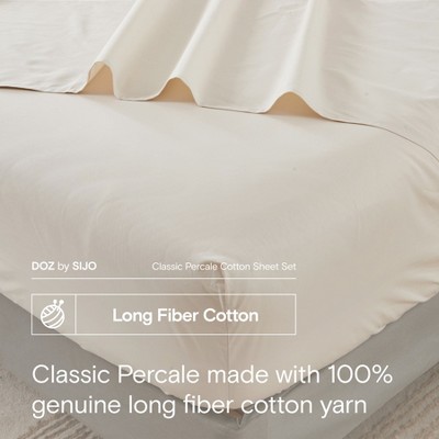 Storm Gray Long Staple Cotton Percale Duvet Cover Set