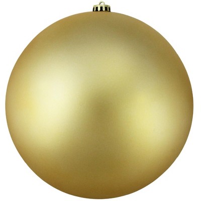 Northlight Vegas Gold Shatterproof Matte Christmas Ball Ornament 8" (200mm)