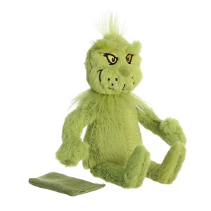 Aurora Small Shoulderkin Grinch Dr. Seuss Whimsical Stuffed Animal Green 7" - 1 of 4