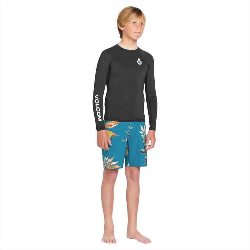 Volcom Boys Lido Long Sleeve Upf 50+ Rashguard Swim Shirt, 3 of 5