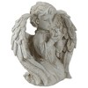 Northlight 9.75" Ivory Angel Boy Kneeling with Dove Outdoor Garden Statue - 3 of 4