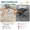 5-Piece Kids Folding Table and Chairs Set, Toddlers Children's Activity Table and Chairs Set for Dining Room, Daycare, Classrooms - 4 of 4