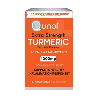 Qunol Extra Strength Turmeric 1000mg Capsules - 120ct