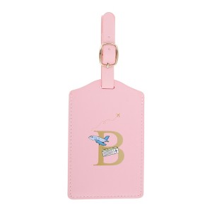 Unique Bargains Letter Luggage Tag Pink 1 Pc - 1 of 4