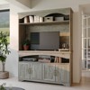 FUFU&GAGA Farmhouse TV Stand with Hutch,Multi-Shelf Entertainment Center,Display Bookcase,Cable Management & Storage Cabinets for Living Room - 2 of 4