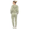 Women's 2 Piece Velour Tracksuit Set - White Mark - 3 of 4