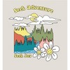 Positive Vibes Cloudy Forest Landscape Seek Adventure Seek Joy Long Sleeve Adult Hooded Sweatshirt - 2 of 2