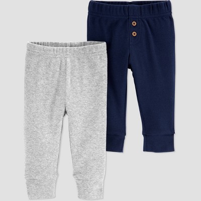 Carter's Just One You® Baby Boys' 2pk Pull-On Pants - Navy/Gray 3M