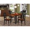 HomeStock 5-Pc Black and Cherry Finish Solid Wood Top-Dining Room Set-Seats 4 - 2 of 4