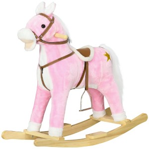 Rocking Horse Toddler Ride On Horse with Sound Saddle - 1 of 4