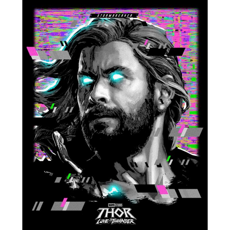 Men's Marvel: Thor: Love and Thunder Glitch Thor T-Shirt, 2 of 6