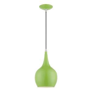 Livex Lighting Andes 1 - Light Pendant in  Shiny Apple Green/Polished Chrome - 1 of 3
