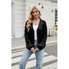 Womens Fall Chunky Knit Cardigan Sweaters Casual Button Down Jackets Long Sleeve Oversized Open Front Coats - 3 of 4