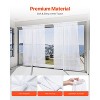 VEVOR Sheer Curtains, 84 inches Long, 2 Panels Set Sheer White Curtains, Each 52" W x 84" L, Dual Rod Pocket Installation, 100% Polyester ,White - 3 of 4