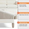GustoWave 79.5" Velvet Sofa Couch, Comfortable Solid Wood Frame 3-Seater Sofa, Soft Cushions, Sofa Couch for Living Room (Beige) - 4 of 4