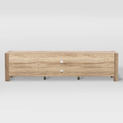 Joliet Chunky Style Warm Beige TV Bench with Duotone Cabinets