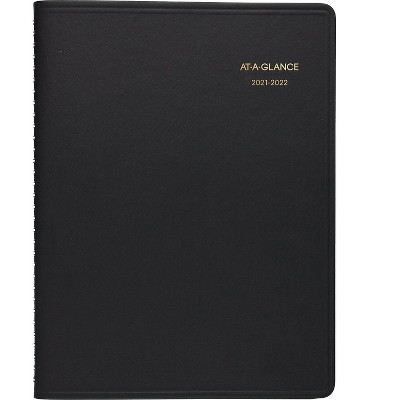 AT-A-GLANCE 2021-2022 8.25" x 11"Academic Planner Black 70-957-05-22