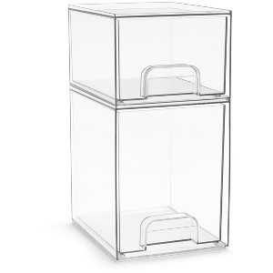 Sorbus Clear Acrylic Drawer Organizers - Makeup Case Pull-Out Drawers - 1 of 4