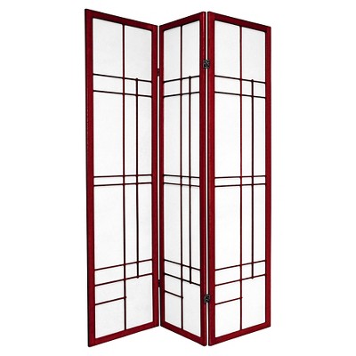 6 ft. Tall Eudes Shoji Screen - Rosewood (3 Panels)