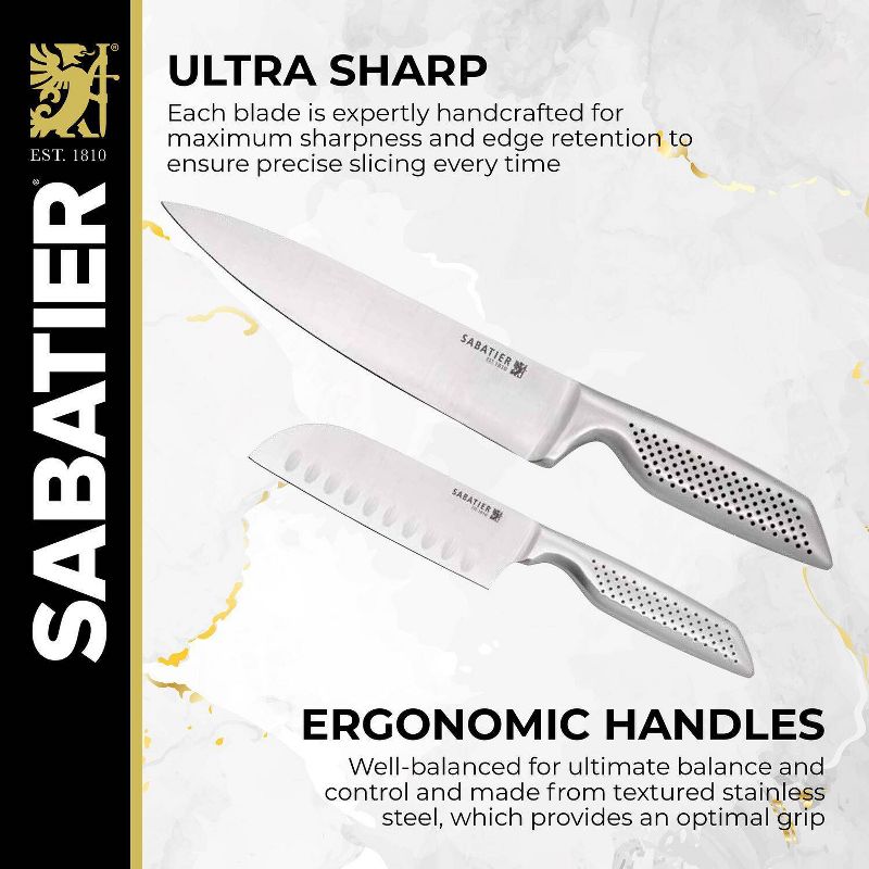Sabatier 15pc Textured Block Knife Set, 4 of 8