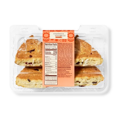 Cranberry Orange Large Scones - 10.6oz/4ct - Favorite Day™