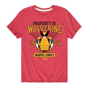 Boys' - Marvel - Property of Wolverine Short Sleeve Graphic T-Shirt - 1 of 4