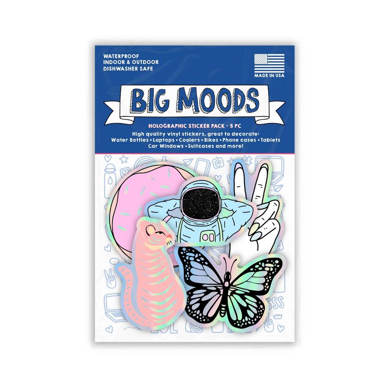 Big Moods Holographic Sticker Pack 5pc, 3 of 8