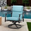 Aoodor 46 x 21 x 4 Inches Patio High Back Chair Cushions, Olefin Fabric Slipcover, Sponge Foam Filling, Set of 4 - 2 of 4
