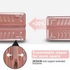 3 Pieces Luggage Set PC+ABS Hardside Expandable Travel Lightweight Luggage Set Double Spinner Wheel Suitcase Set TSA Lock  Expandable-Rose Gold - 3 of 4