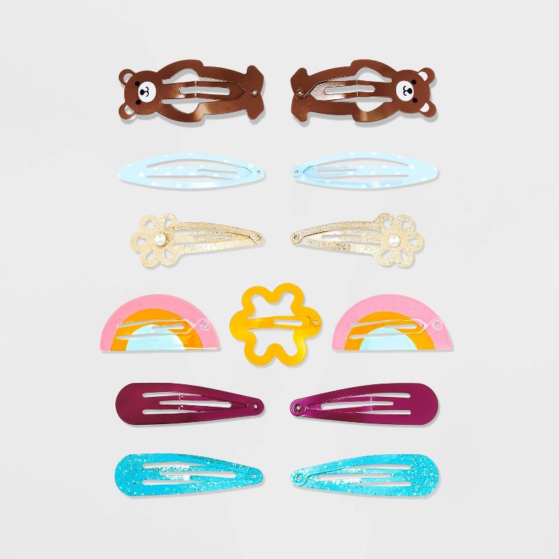 Toddler Girls&#39; 13pc Snap Hair Clips - Cat &#38; Jack&#8482;, 1 of 5