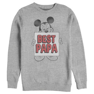 Men's Mickey & Friends Best Papa Sweatshirt - 1 of 4