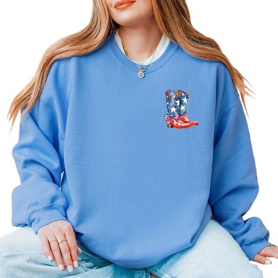 Simply Sage Market American Cowgirl Social Club Front And Back Sweatshirt