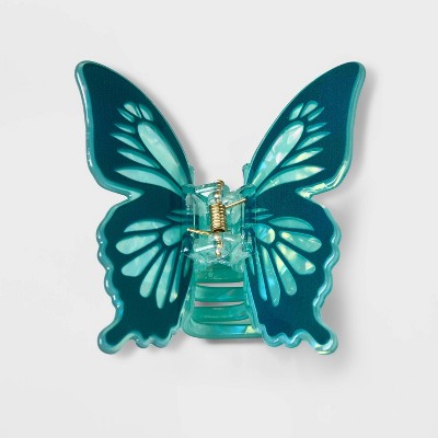 Butterfly Claw Hair Clip - Wild Fable™ Teal Blue