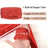 Sewing Sequin Trim 1.2 Inch 6 Row, 25 Yards Glitter Sequin Strip Ribbon Metallic Stretch Bling Fabric DIY Craft Decoration - 2 of 4