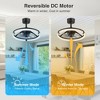 Airsurfer 20" Ceiling Fan with Light and Remote Control Ceiling Fan with Reversible Blades, 3-Color Dimmable LED Light, 6-Speed DC Motor - 4 of 4