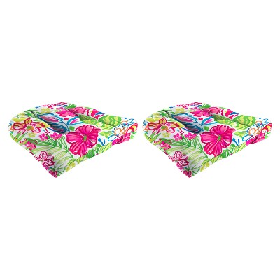 Outdoor Set Of 2 Wicker Chair Cushions In Valeda Island  - Jordan Manufacturing