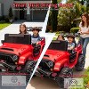 24V Ride on Toys for Kids, 2 Seater Electric Ride on Car w/Remote Control, 4 Powerful Motors, 4WD/2WD, 3 Speeds, Led Lights - 3 of 4