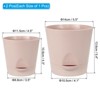 Unique Bargains Durable Lightweight PP Plastic Detachable Base Flower Planter 1 Set - 2 of 4