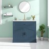 Mshliw 36" Bathroom Vanity with Ceramic Sink, Solid Wood Frame, Freestanding Storage Cabinet with 2 Soft Closing Doors and Adjustable Shelves - 4 of 4
