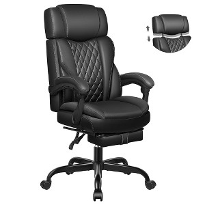 Big and Tall Office Chair with Footrest Home Office Desk Chairs, Ergonomic Computer Desk Chair with Lumbar Support, Reclining Office Chair - 1 of 1